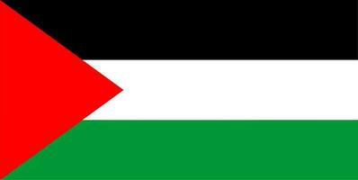 Palestine flag, official colors and proportion. Vector illustration.