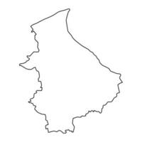 Talsi district map, administrative division of Latvia. Vector illustration.