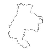 Macva district map, administrative district of Serbia. Vector illustration.