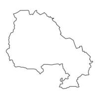 norte banat distrito mapa, administrativo distrito de serbia vector ilustración.