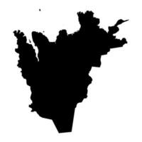 del nordeste región mapa, administrativo distrito de Islandia. vector ilustración.