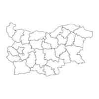 Bulgaria map with provinces. Vector illustration.