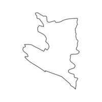 Ulcinj municipality map, administrative subdivision of Montenegro. Vector illustration.