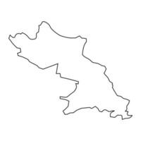 Valka district map, administrative division of Latvia. Vector illustration.
