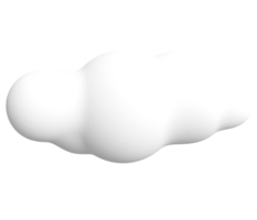 vit moln. runda tecknad serie mjuk fluffig moln ikon png