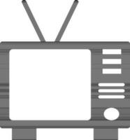 retro televisión icono en plano estilo. vector