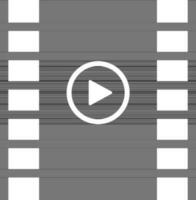 Black and white video icon. vector