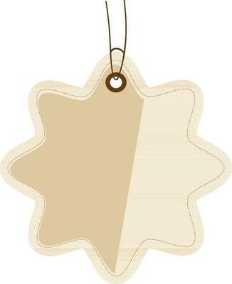Octagon shape price tag isolated on background.