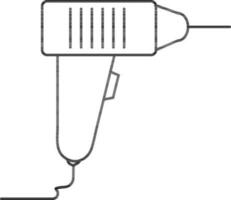 Drilling Machine icon in line art. vector