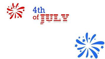 Lycklig 4:e fo juli USA oberoende dag animering 4k antal fot video