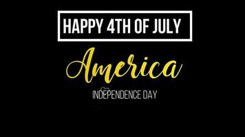feliz 4º para Julho EUA independência dia animação 4k cenas video
