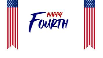glücklich 4 .. fo Juli USA Unabhängigkeit Tag Animation 4k Aufnahmen video