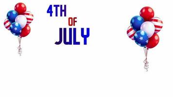 Happy 4th of July special sale text animation 4k video