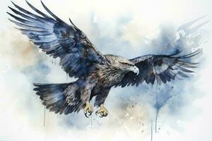 Create a watercolour  painting  of  a  majestic  eagle, generate ai photo