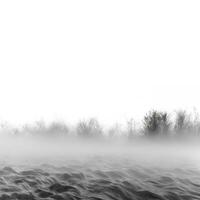 Fog isolated on white background, generate ai photo