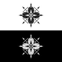 abstract black and white arrow design vector