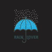 Free Rain Lover T-Shirt Design Vector