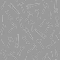 Seamless pattern with tools for repair, building tools. Saw screwdriver nail hammer wrench. For textile, backgrounds, placards, web banner. Vector illustration.