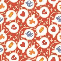 A pattern of stickers for social networks with a flat design in the form of a speech bubble in the theme story healing. Emoticons for online communication, social networks in the idea of a love story vector