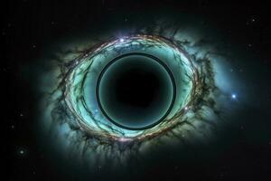 Using specialized cameras and telescopes to capture the intricate details of the Ring Nebula, a planetary nebula located in the constellation Lyra, generate ai photo