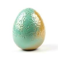 Handmade Easter egg isolated on a white background, generate ai photo