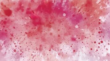 Red color splatter watercolor pastel background, Texture, wall, concrete background. wall fragment with scratches and cracks, generate ai photo