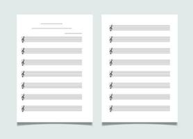 Grid paper template for music notation A4 size vector