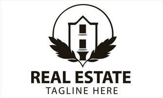 Simple real estate logo design Home icon design and Hose logo design vector