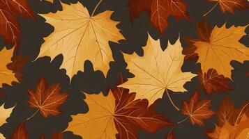 Fall leaves isolated on background collection, generate ai photo