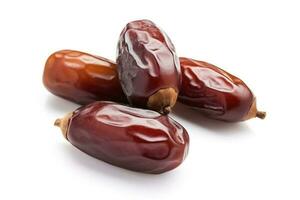 Dates fruit isolated on a white background, generate ai photo