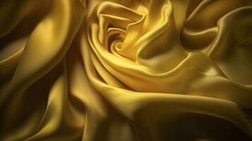 yellow silk fabric background texture or background stock fotoraf, in the style of trompe-l'oeil folds, emmanuelle moureaux, alberto seveso, flowing fabrics, close up shots, generate ai photo