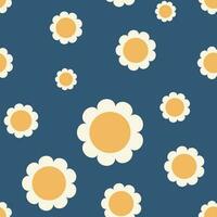 Simple Seamless pattern Chamomile Background. Vector Illustration EPS10