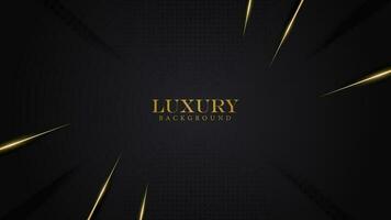 luxury simple focus design theme in black color background with shiny gold line vector illustration