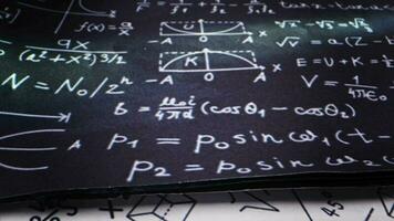 Ciência Cálculo física matemática e química fórmulas fundo vídeo video