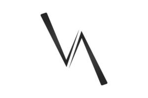 the V and A logos are isometrically generated logos, they look different but are the same size, a logo that displays a lively and bright aura or energy. This name is suitable to represent creativity vector