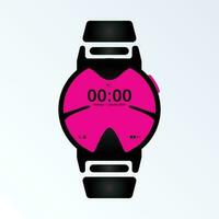 mirar, mariposa concepto, De las mujeres reloj accesorios, logo concepto. inteligente reloj silueta símbolo vector