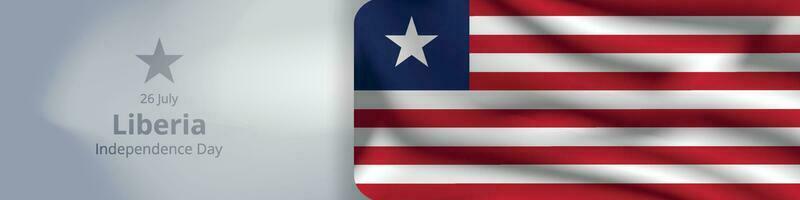 Liberia independencia día celebracion, utilizar para bandera, social medios de comunicación vector