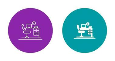 Office Desk Vector Icon