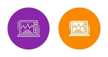 icono de vector de monitor de electrocardiograma