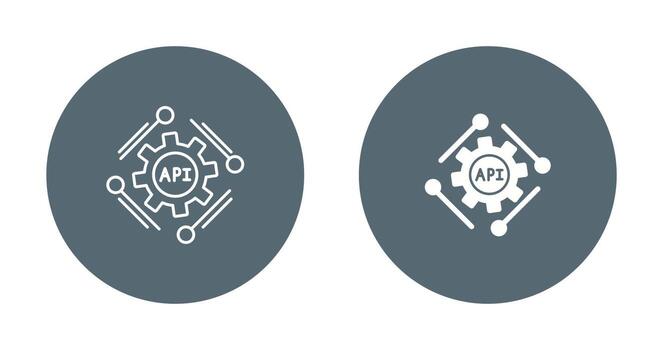 icono de vector de api