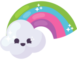 rainbow emoji kawaii png