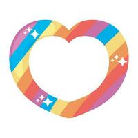 heart pride day icon isolated vector