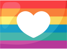 rainbow flag pride day icon isolated png