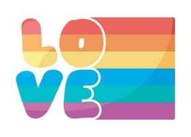 love flag pride day icon isolated vector