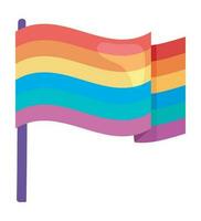 bandera lgbt orgullo día icono aislado vector