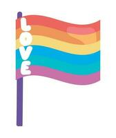 flag pride day icon isolated vector