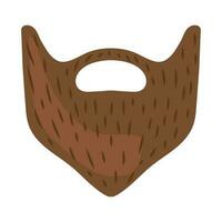 beard icon isolated white background vector