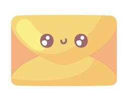 envelope utensil kawaii icon isolated vector