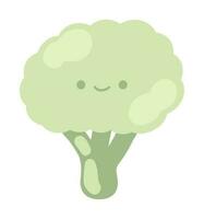 broccoli kawaii vegetable icon isolated vector