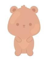 bear kawaii animal icon isolated vector